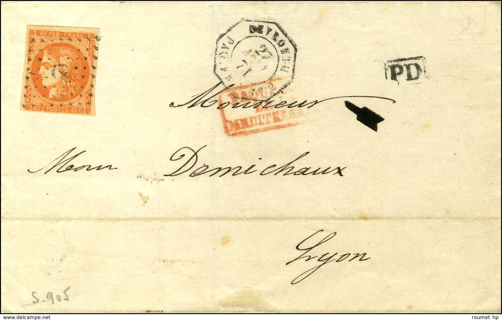 Ancre / N° 48 Càd Octo BEYROUTH / PAQ. FR X N° 2 27 MAI 71 Sur Lettre Pour Lyon. - TB. - R. - Maritime Post