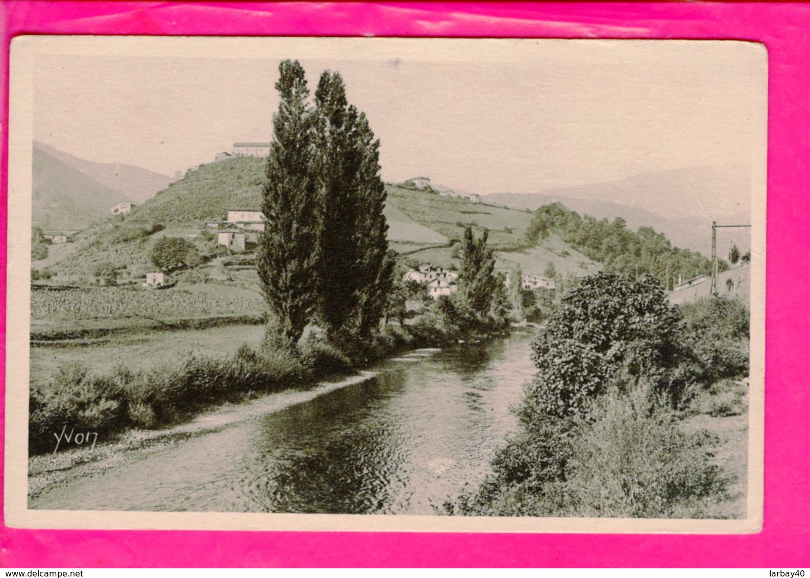 Cpa  Carte Postale Ancienne  - Bidarray Les Bords De La Nive - Bidarray