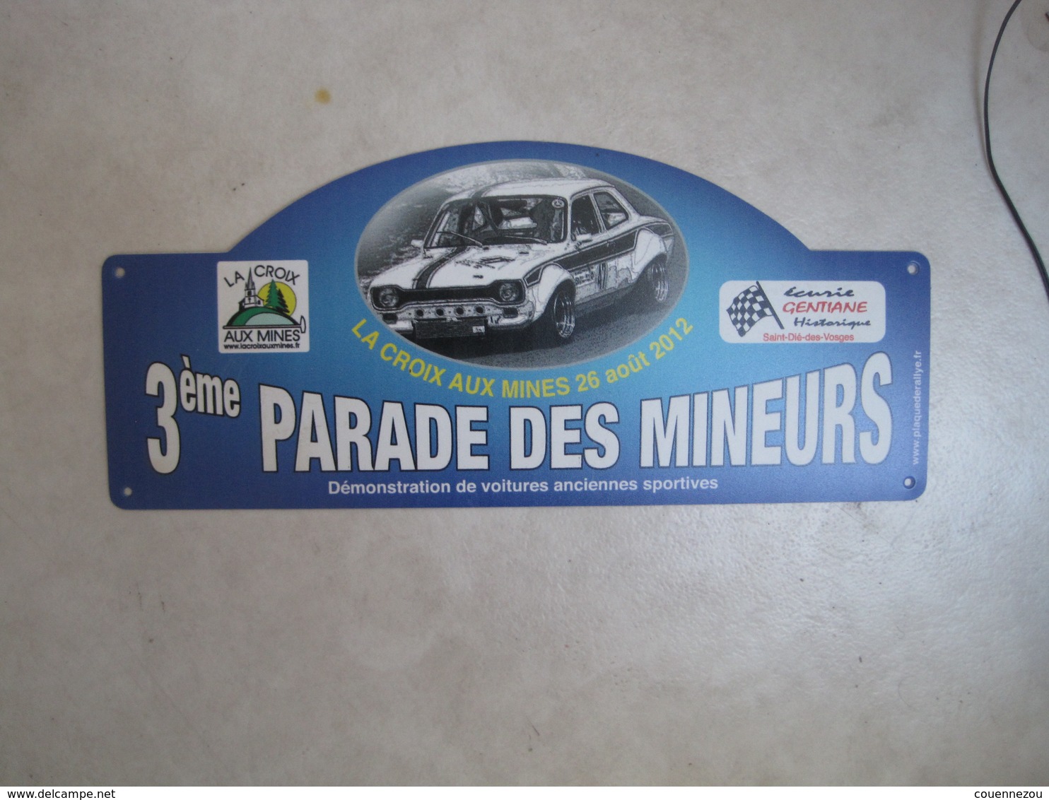 PLAQUE DE RALLYE    3 EME PARADE DES MINEURS  2012 - Plaques De Rallye