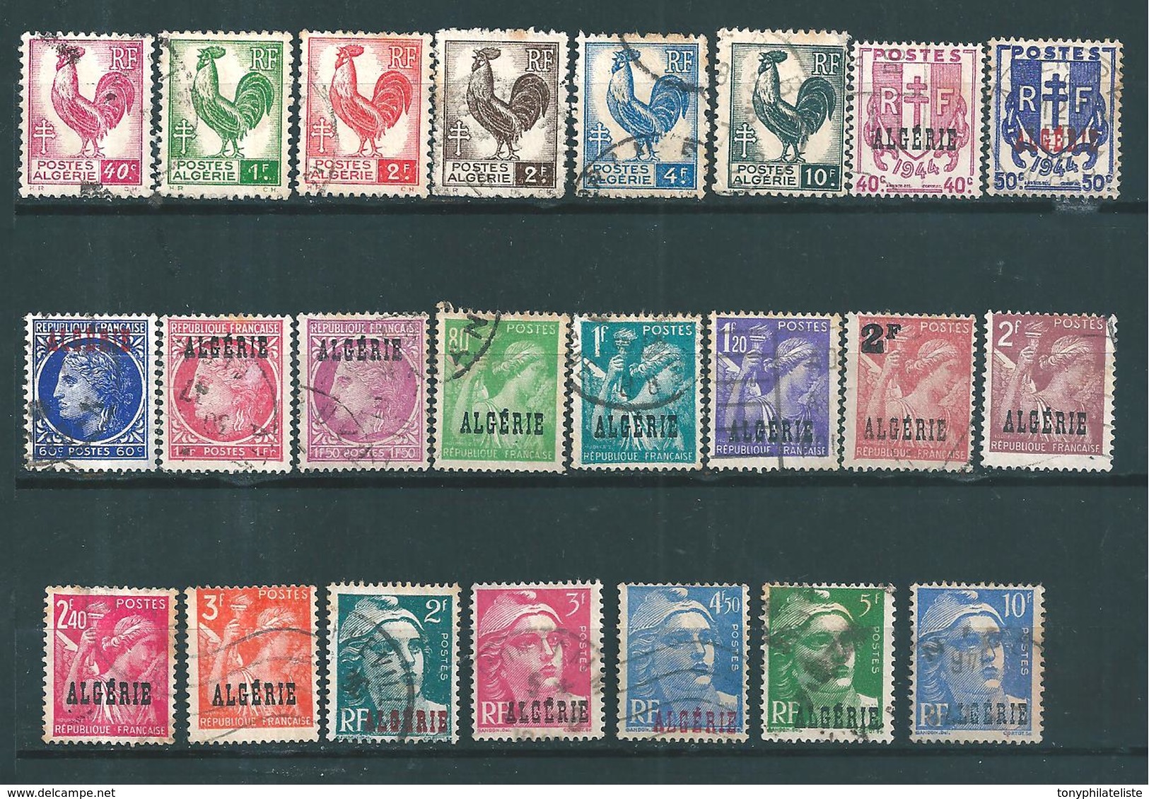 Colonie Timbres D'algérie  De 1944/47  N°218 A 241 Oblitérés - Used Stamps