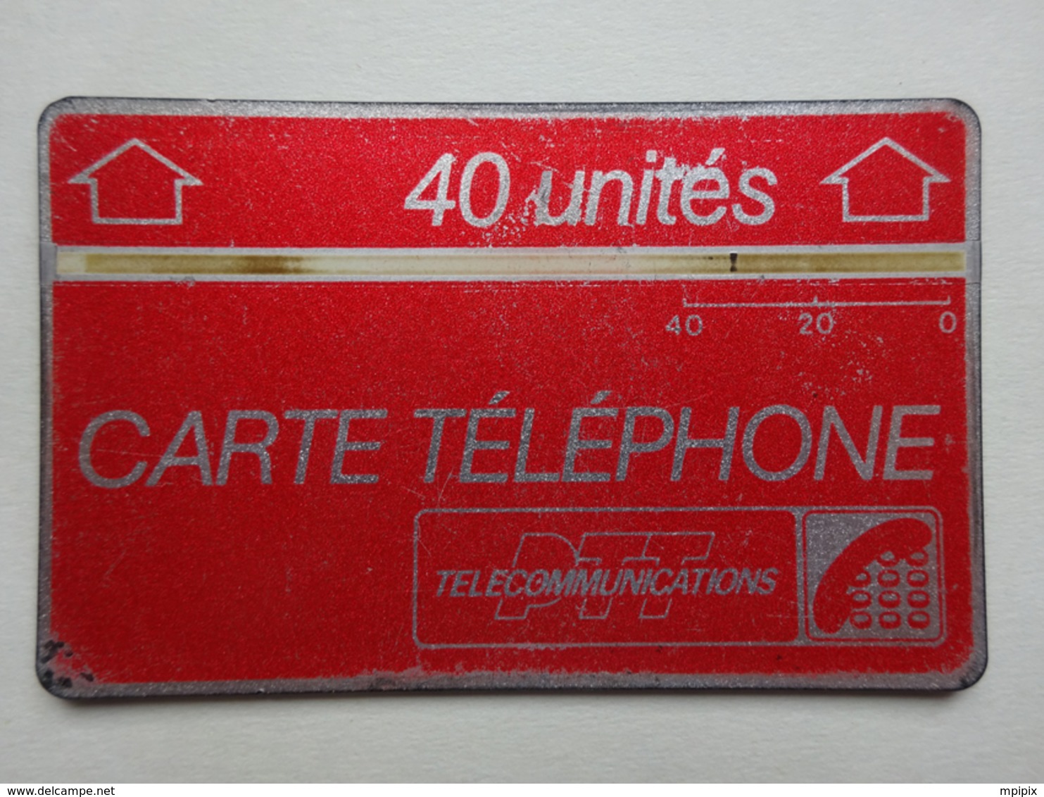 Télécarte TC 40 Unités Carte Téléphone Télécommunications PTT Rouge F6 713 066 - Telefoonkaarten Met Hologrammen