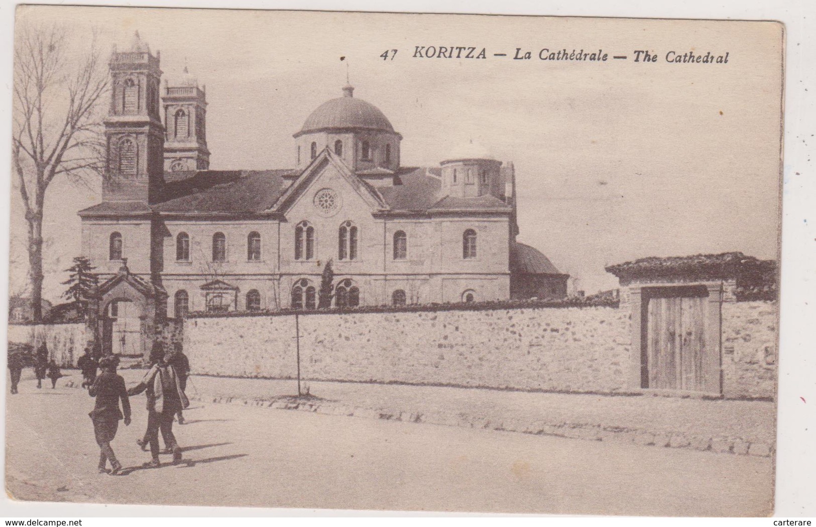Cpa 1918,fin De La Guerre,albanie,albanais,koritza,la Cathédrale,the Cathedral,endroit Saint - Albanien