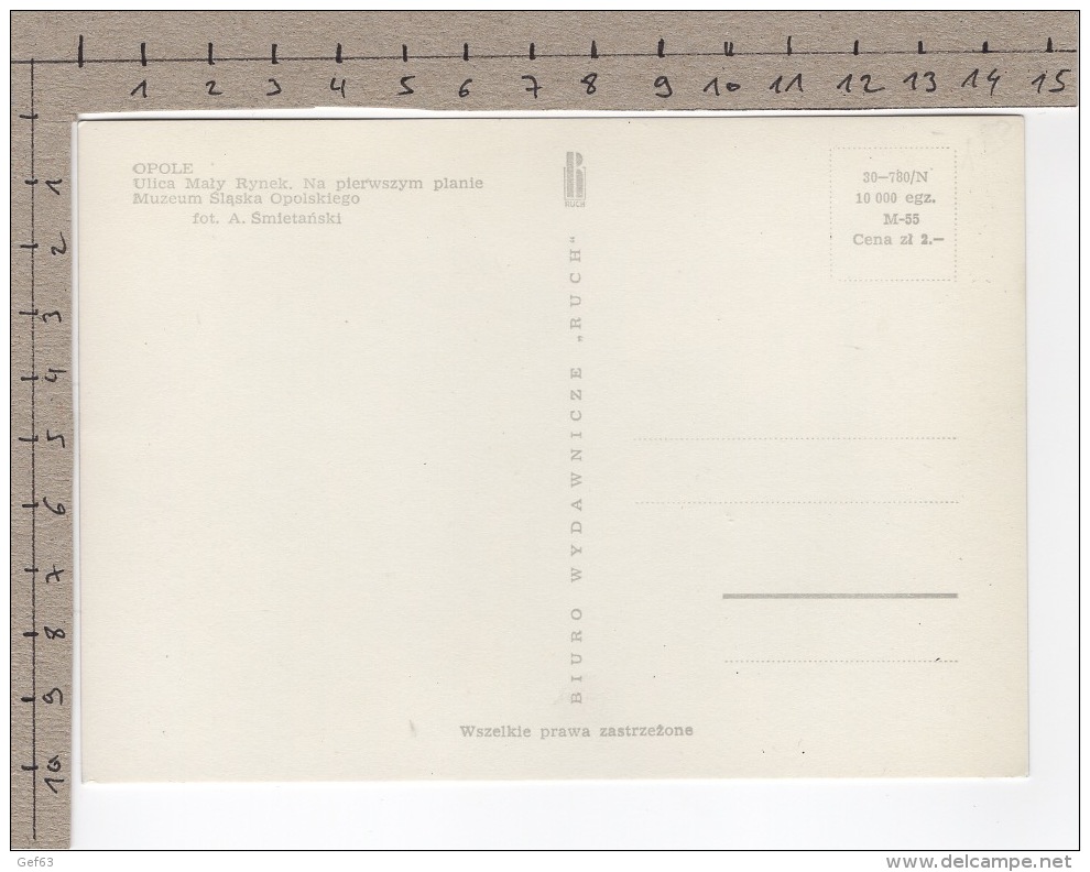 Opole - Ulica Maly Rynek. Na Pierwszym Planie. Muzeum Slaska Opolskiego - Pologne
