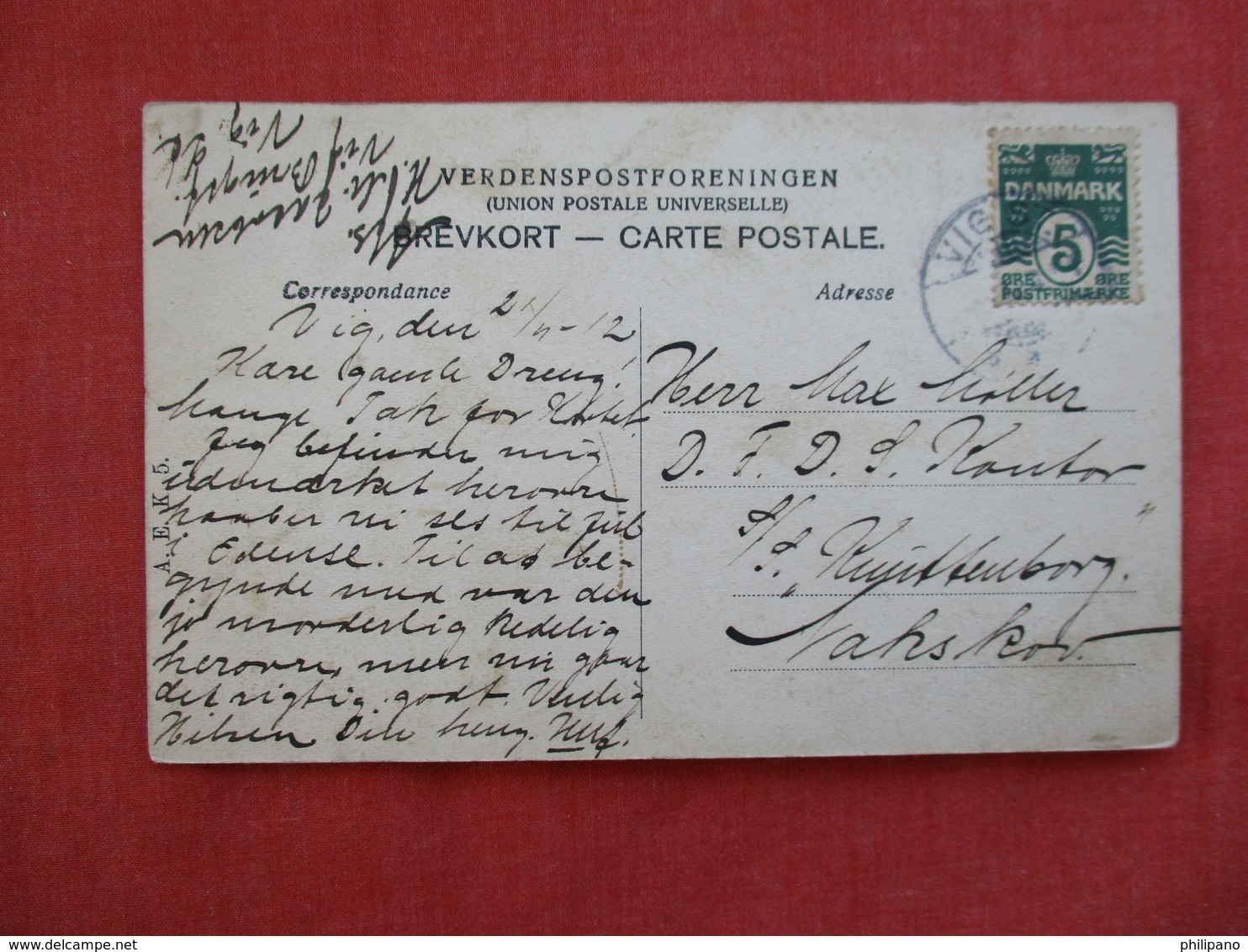 DANEMARK.  Hilsen Fra Vig   Stamp & Cancel   Ref 2923 - Danemark