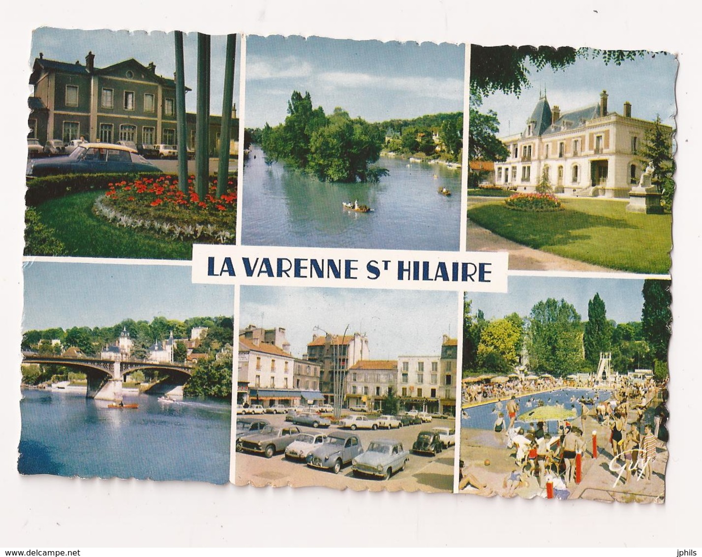 ( 94 ) LA VARENNE SAINT HILAIRE La Gare Le Square L'Ecole Piscine La Place 2cv Aronde 4cv Fiat 500 DS - Autres & Non Classés