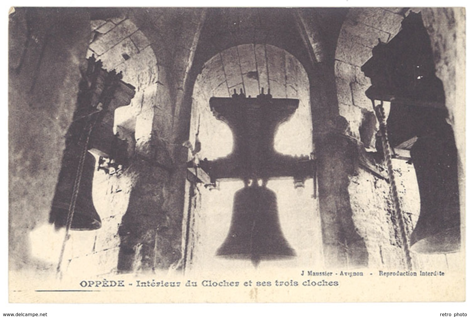 Cpa Oppède - Intérieur Du Clocher Et Ses Trois Cloches - Oppede Le Vieux