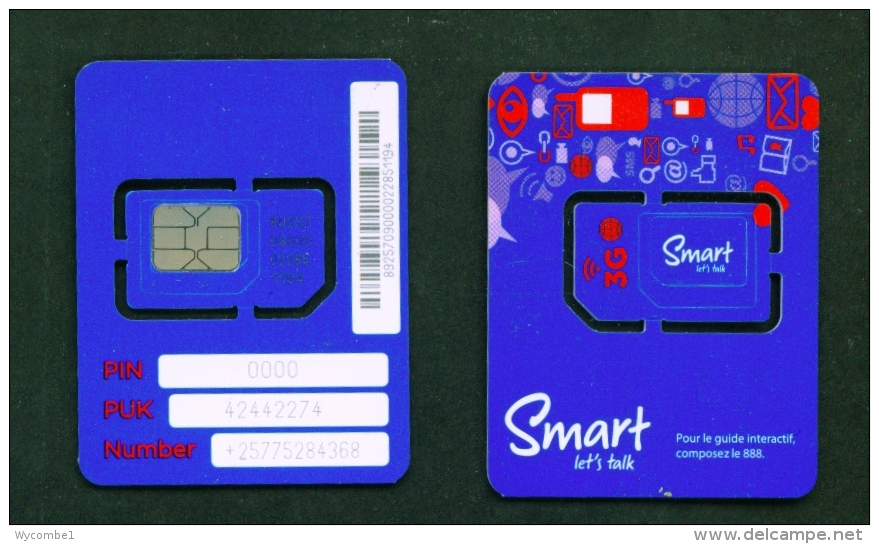 BURUNDI  -  Mint/Unused SIM Phonecard With Chip Similar To Scan - Burundi