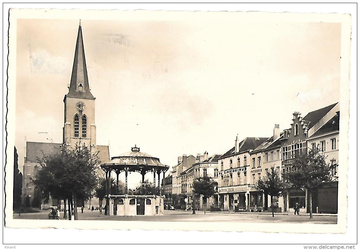 CPA.   BELGIQUE....CARTE PHOTO..JETTE.  PLACE CARDINAL MERCIER.....1957... TBE ....VOIR SCAN - Jette