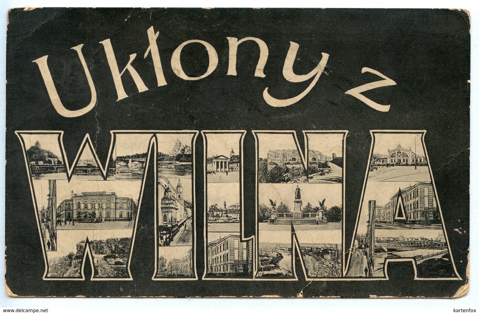 Vilniua, Wilna, Uktony Z, 10.9.1913, Mehrbildkarte, Litauen - Litauen