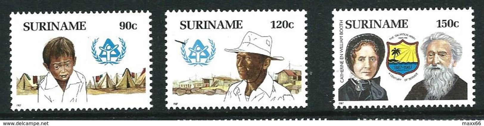 SURINAME MNH - 1987 International Year Of Shelter For The Homeless - Vari Cent - Michel SR 1220 1222 - Suriname