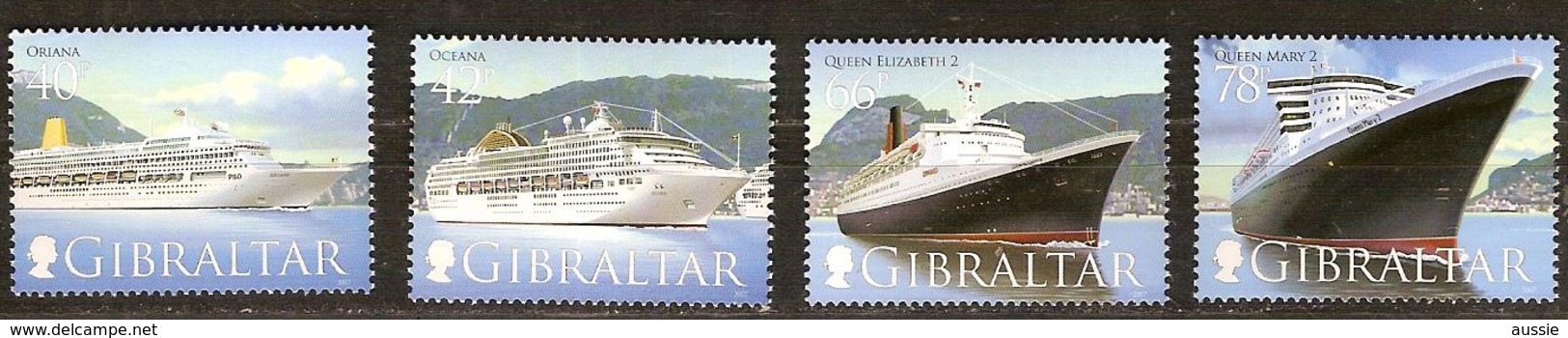 Gibraltar 2007 Yvertn° 1208-1211 Michelnr 1206-1209 *** MNH  Cote 9 Euro  Cruise Ships Bateaux Boten - Gibraltar