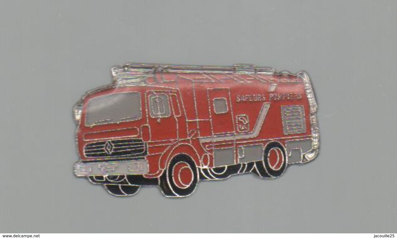 PINS PIN'S POMPIER  SP CAMION ECHELLE BANDEAU GRIS - Firemen