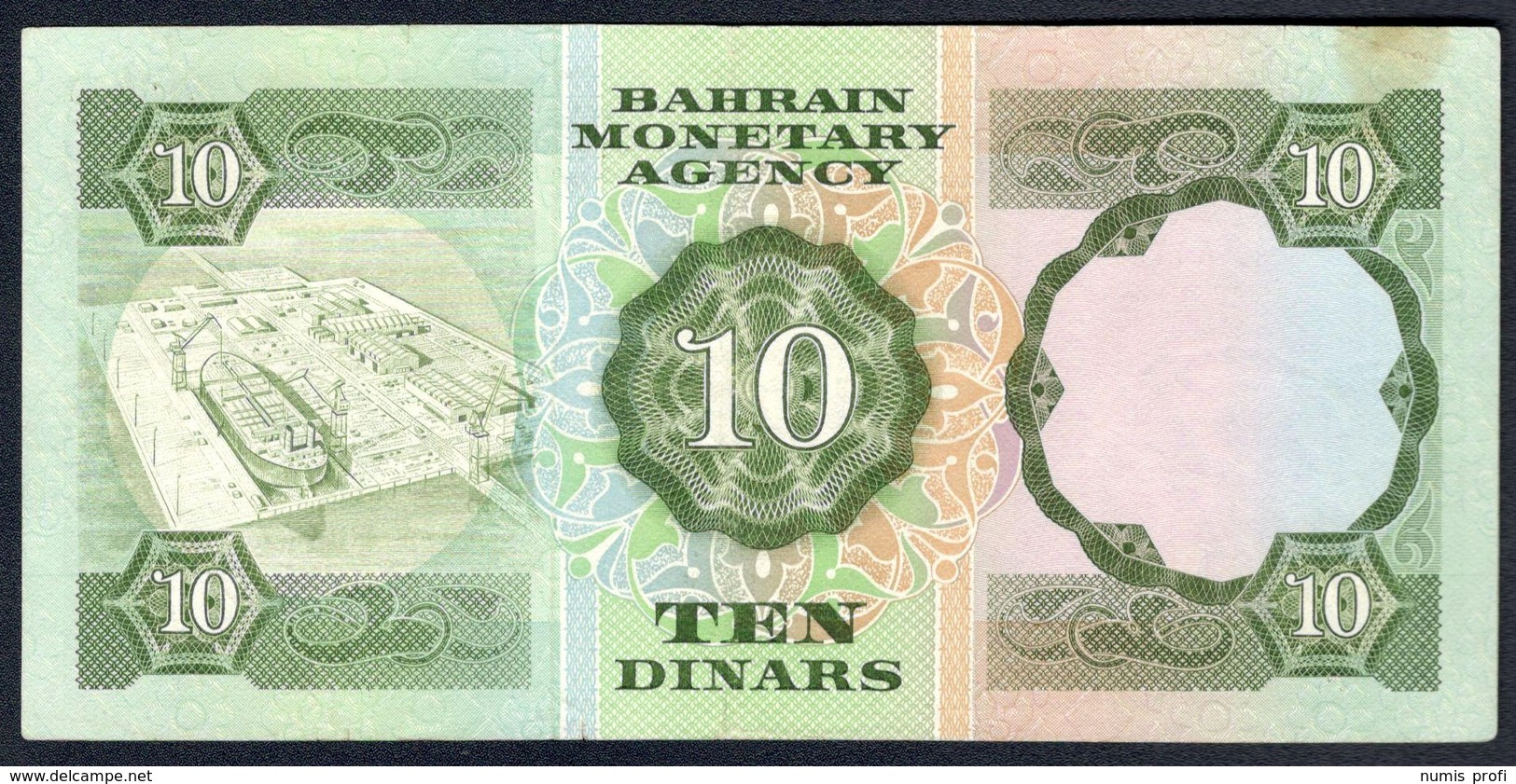 Bahrain - 10 Dinars 1973 - P9a - Rare - Bahreïn