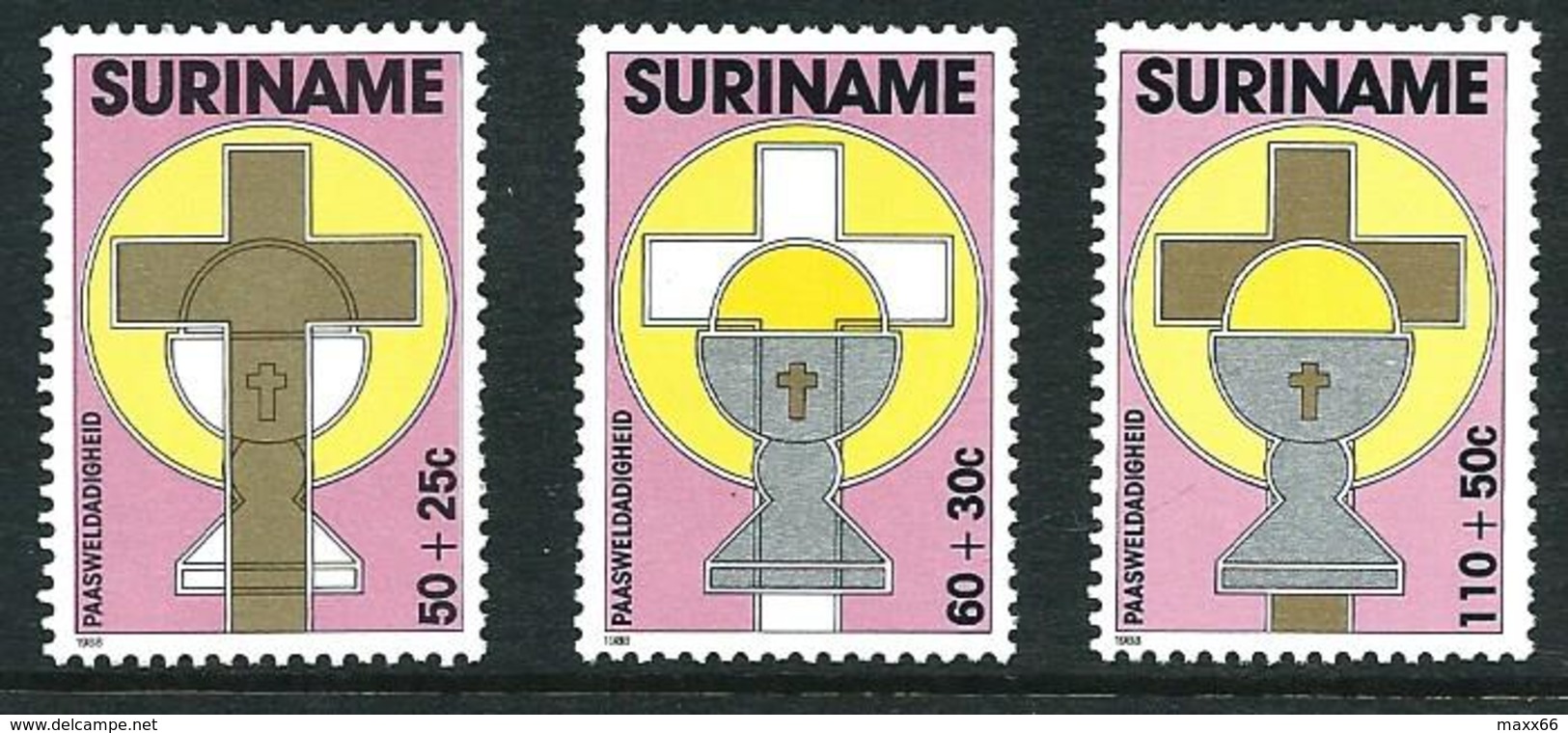 SURINAME MNH - 1988 Easter - Pasqua - Vari Cent - Michel SR 1261 1263 - Suriname