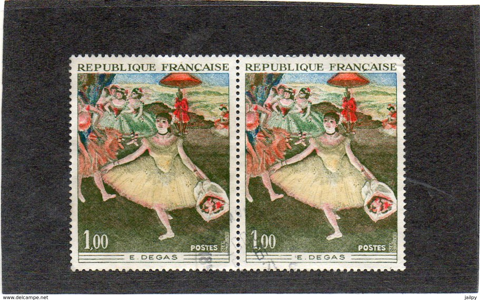 FRANCE   2 Timbres Se Tenant  1,00 F  1970-71   Y&T: 1653   Oblitérés - Oblitérés