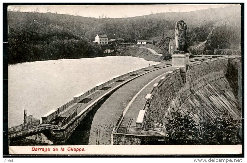 CP   La Gi!leppe   ---  Barrage  Et Route --  1908 - Gileppe (Stuwdam)