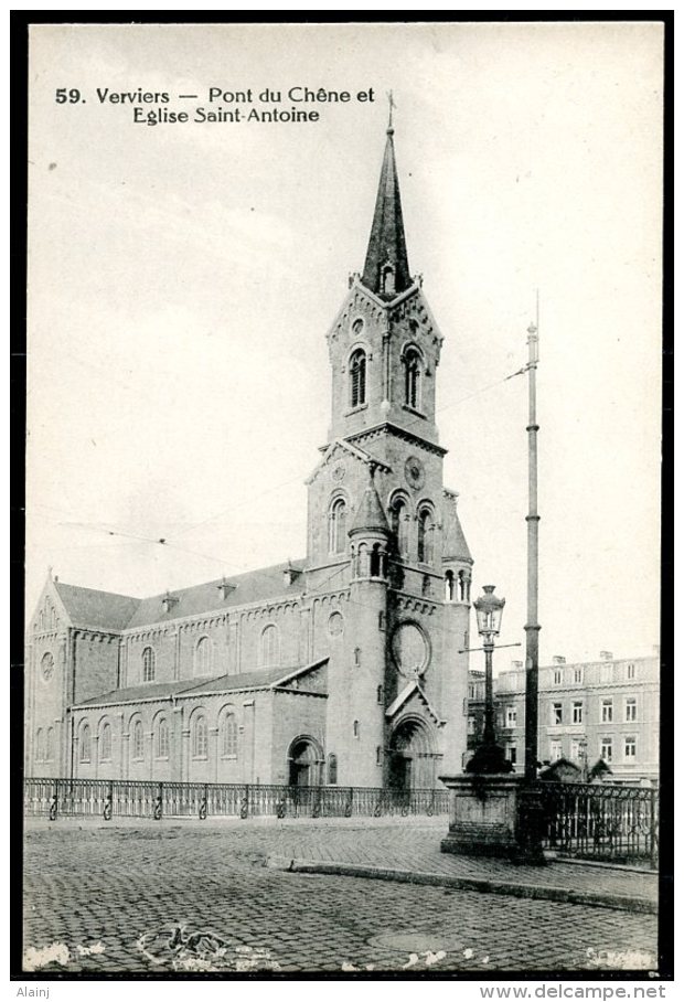 CP   Verviers   --   Pont Du Chêne Et Eglise Saint Antoine - Verviers