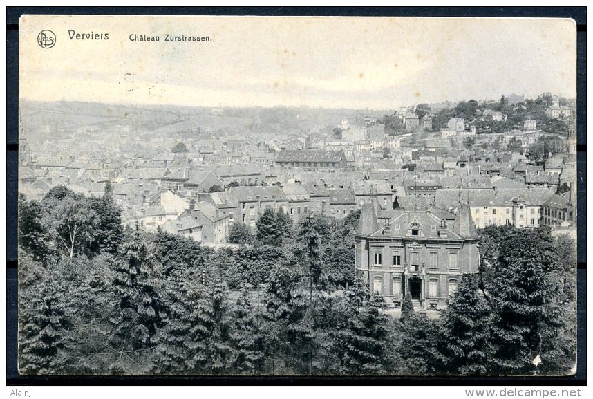 CP   Verviers   ---   Château Zurstrassen  --  Circulé Vers Riga (Russie) - Verviers