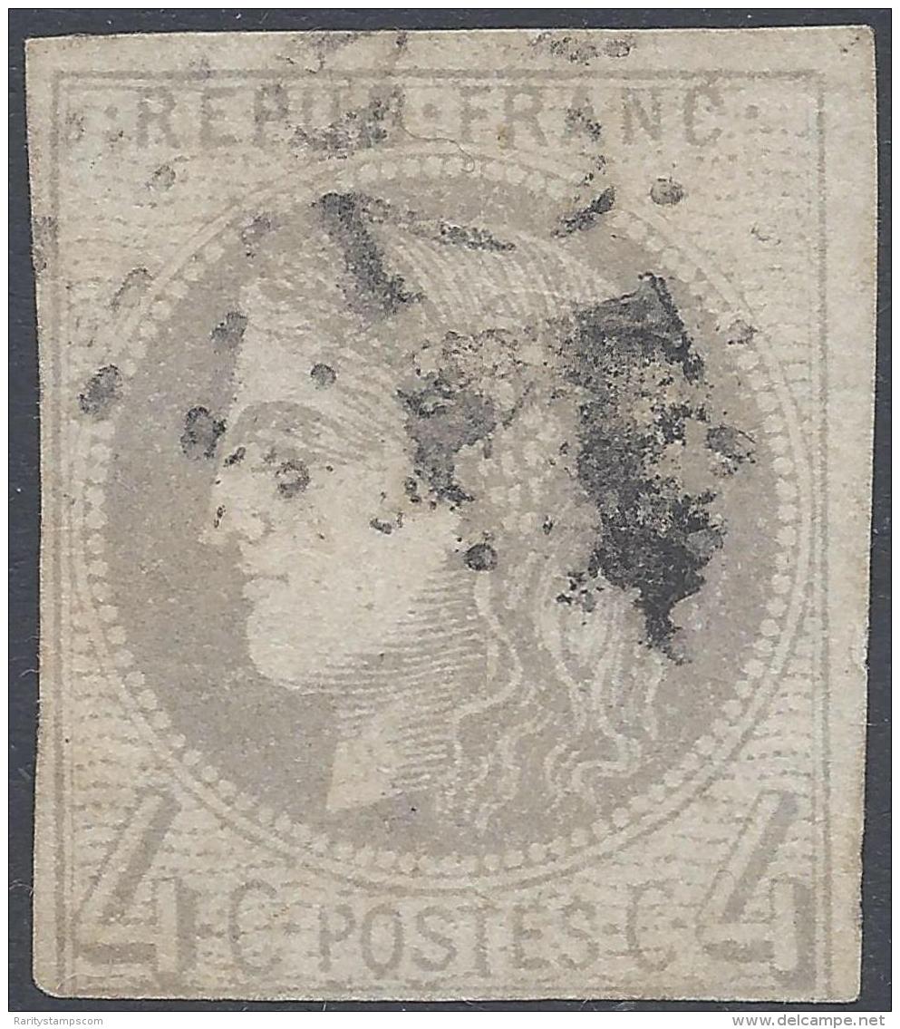 FRANCE 1870 4c GREY N&ordm; 41B - 1870 Emission De Bordeaux