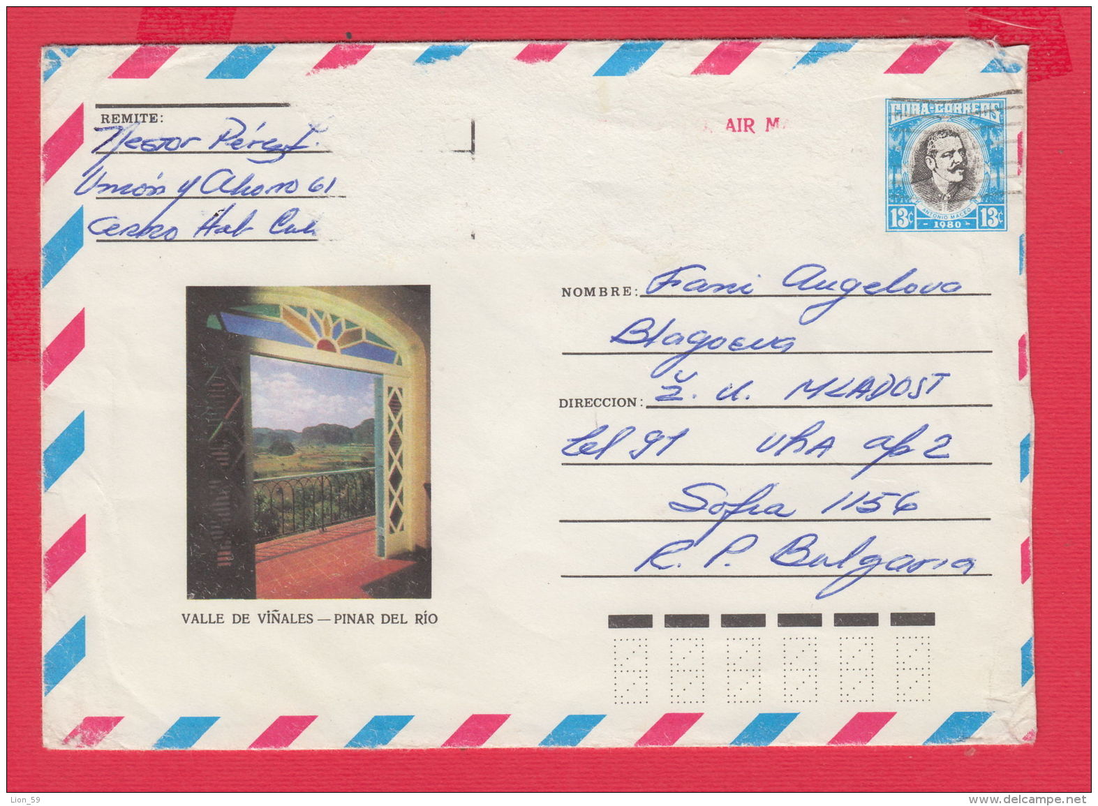 230360 / 1980 - 13 C. - VALLE DE VINALES - PINAR DEL RIO , Cuba Kuba Stationery - Storia Postale