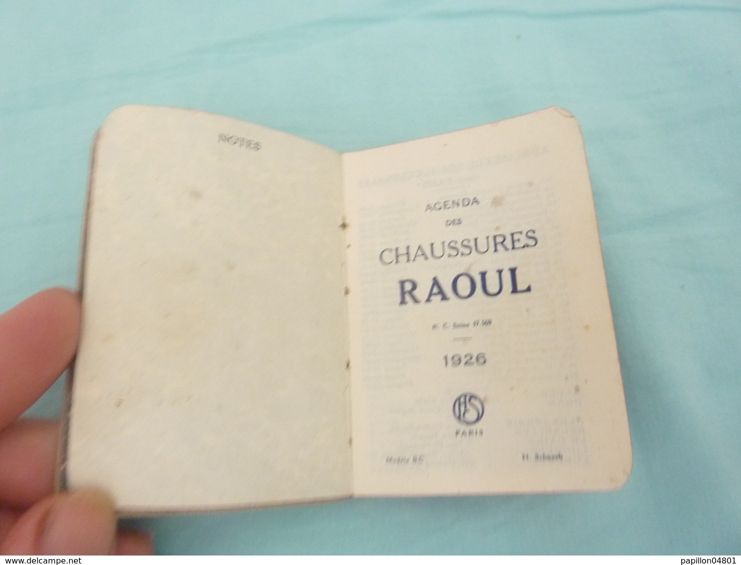 AGENDA  DES CHASSURES RAOUL 1926 PUBLICITE  MODE - Petit Format : 1921-40