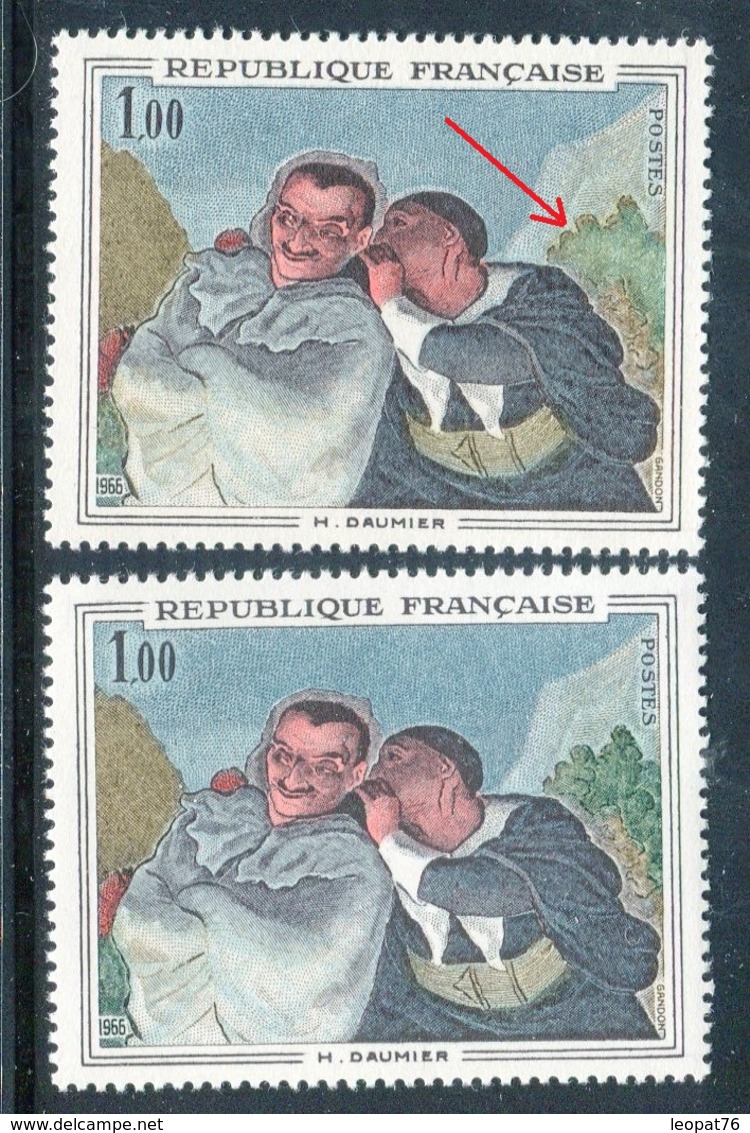 France - N° 1494 - 1 Exemplaire Sans Les Motifs Dans Le Buissons + 1 Normal , Neufs ** - Ref VJ69 - Unused Stamps