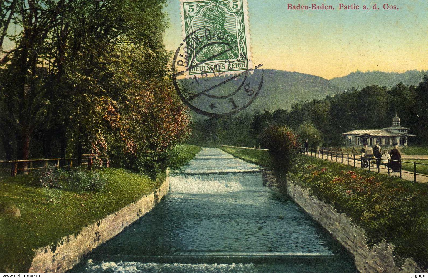 ALLEMAGNE   BADEN BADEN  Partie A.d. Oos    Carte écrite En 1912   2 Scans - Baden-Baden