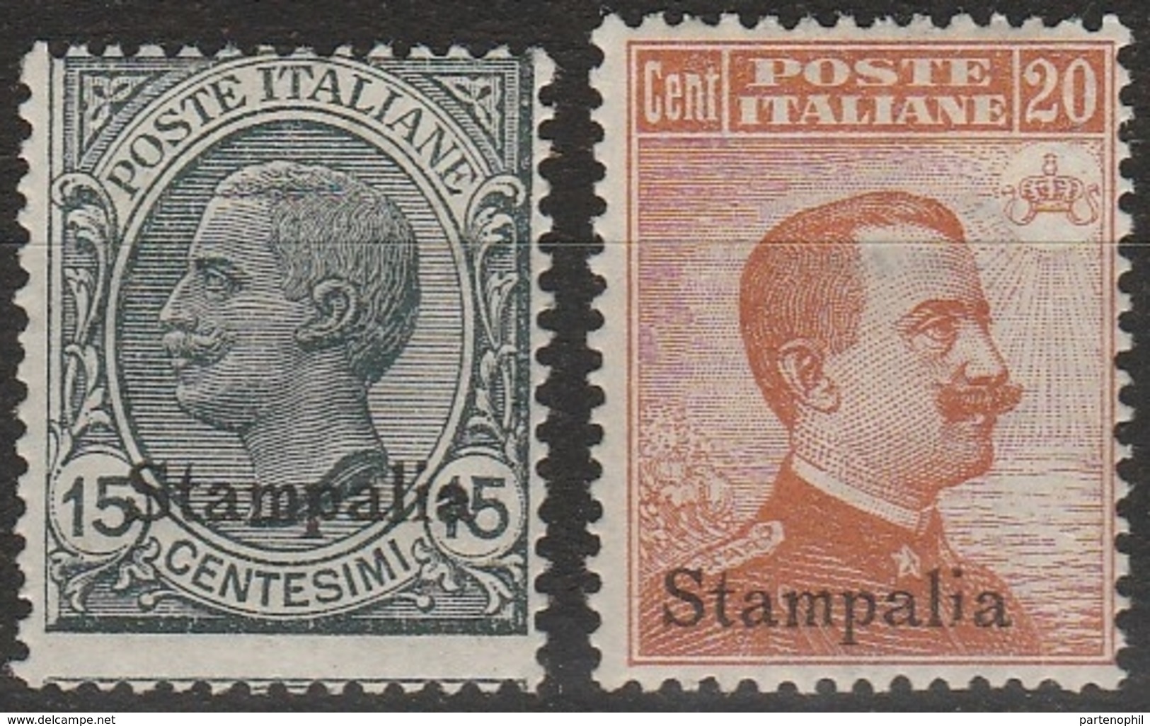 STAMPALIA – 390 ** 1921-22 – F.lli D’Italia Soprastampati N. 10/11. MNH - Egeo (Stampalia)