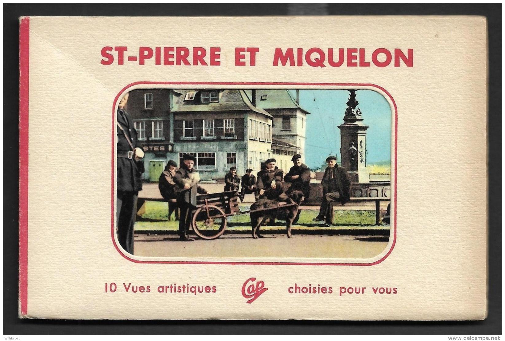 Saint-Pierre Et Miquelon -  Booklet Of 10 Color Postcards With ~1950s Views Of SPM - Published By Jean Briand - Saint-Pierre-et-Miquelon