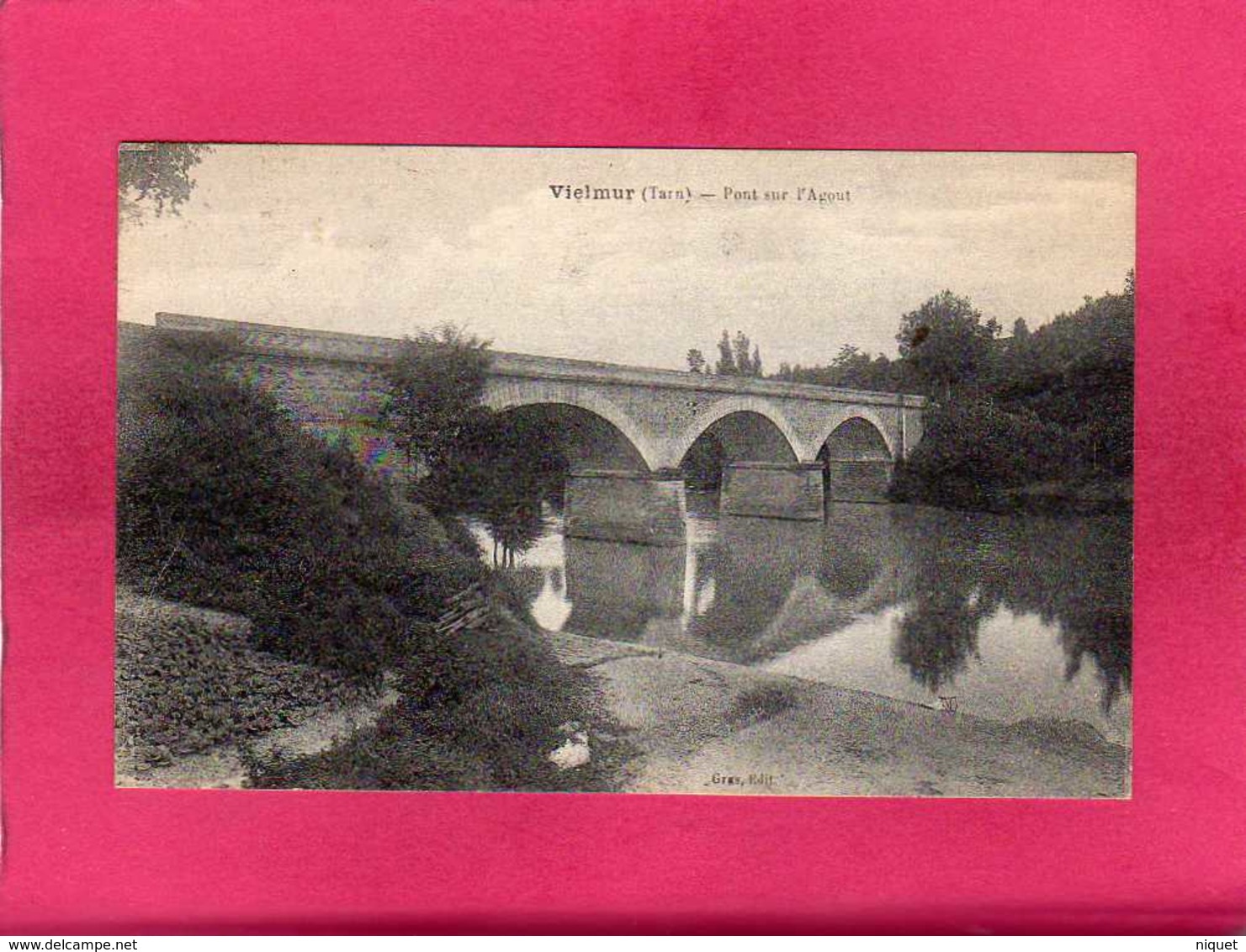 81 Tarn, Vielmur, Pont Sur L'Agout, 1928, (Gras) - Vielmur Sur Agout