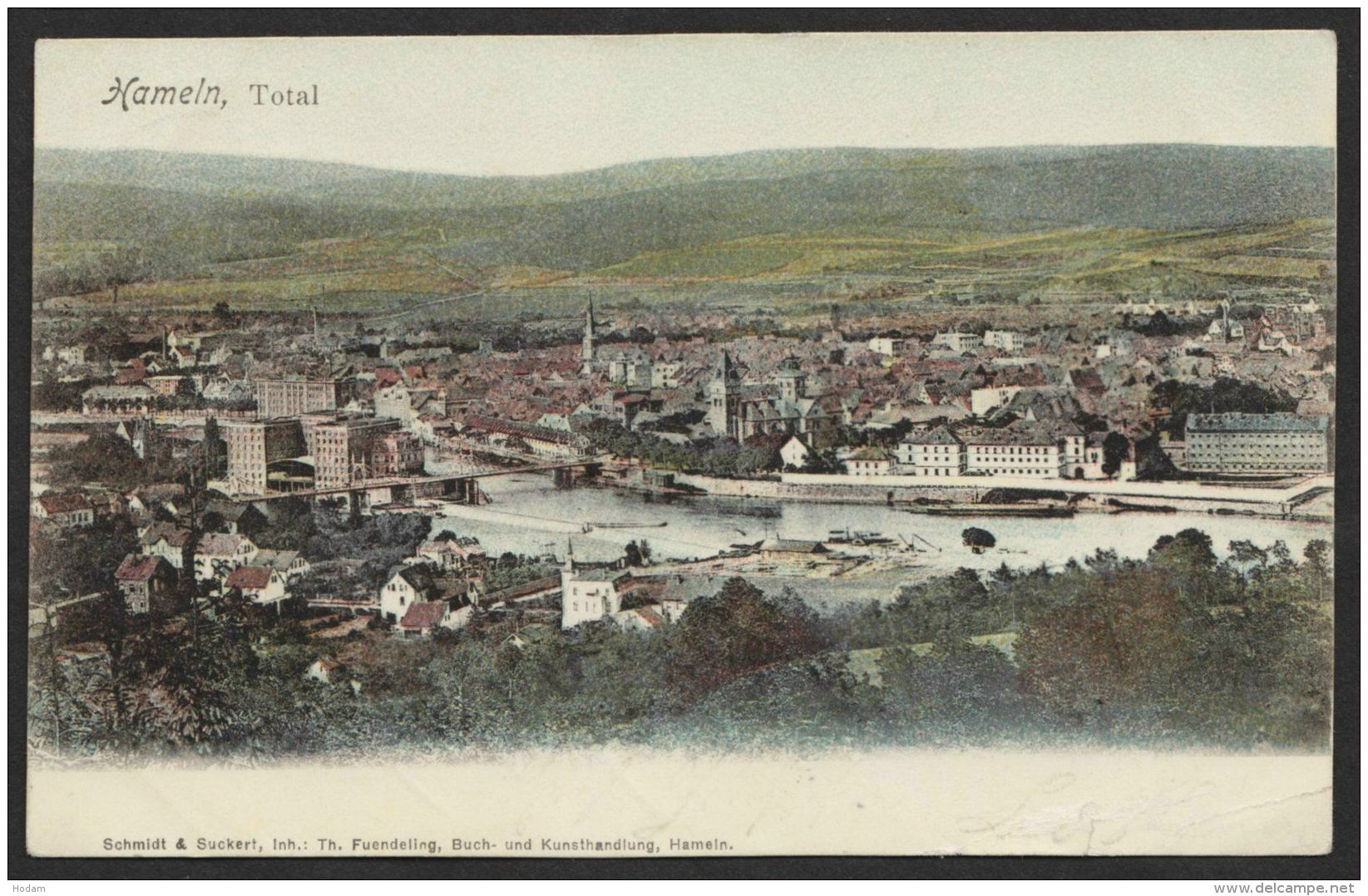 "Hameln", Totale, Farbig, 1900 Gelaufen - Hameln (Pyrmont)