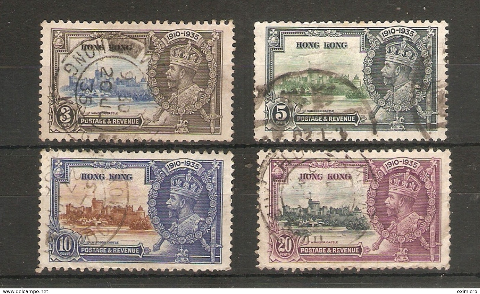 HONG KONG 1935 SILVER JUBILEE SET FINE USED Cat £18 - Oblitérés