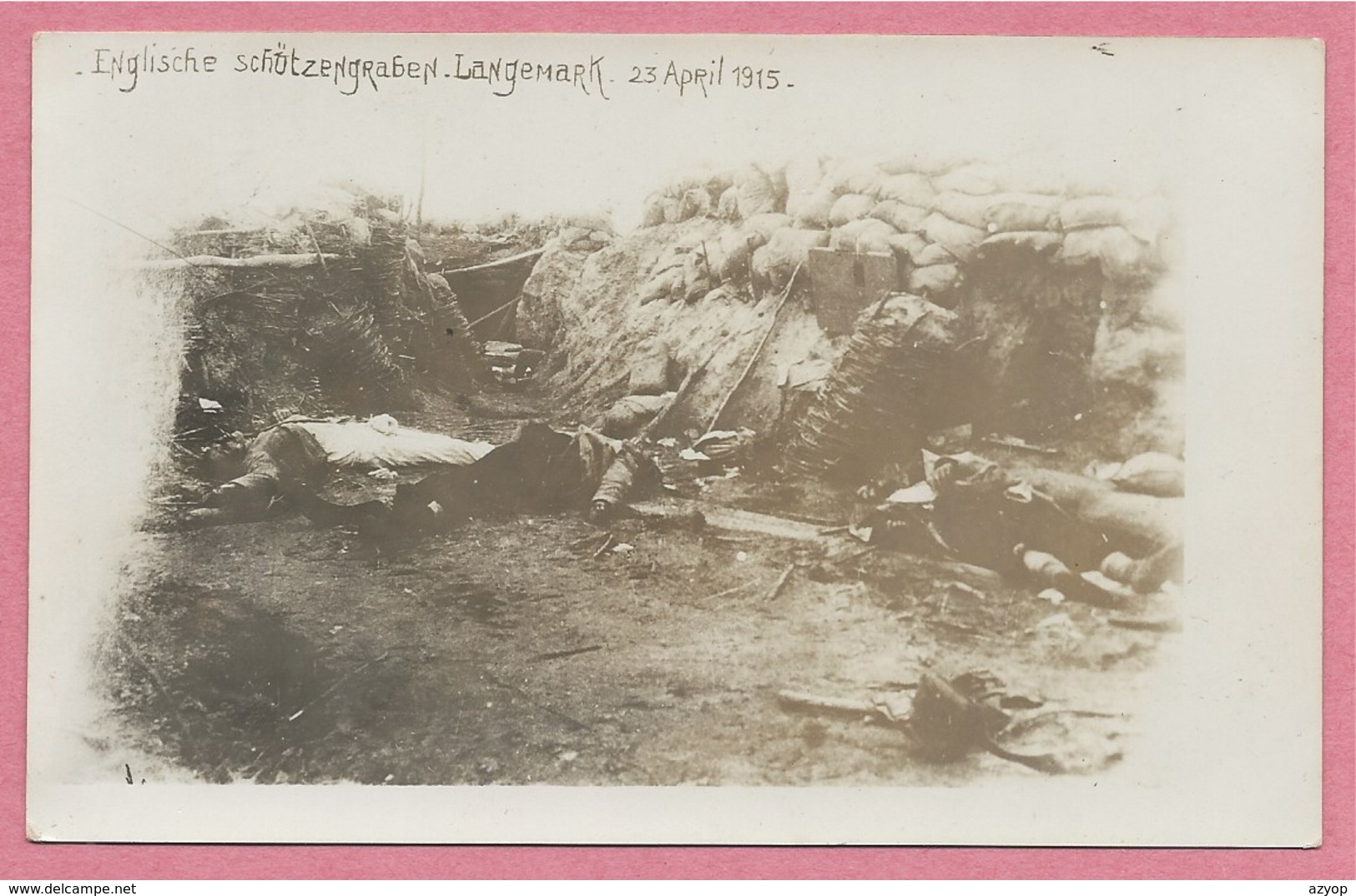 West-Vlaanderen - Flandre Occidentale - Carte Photo - Foto - LANGEMARK - Schützengraben - Guerre 14/18 - Carte N° 16 - Langemark-Poelkapelle