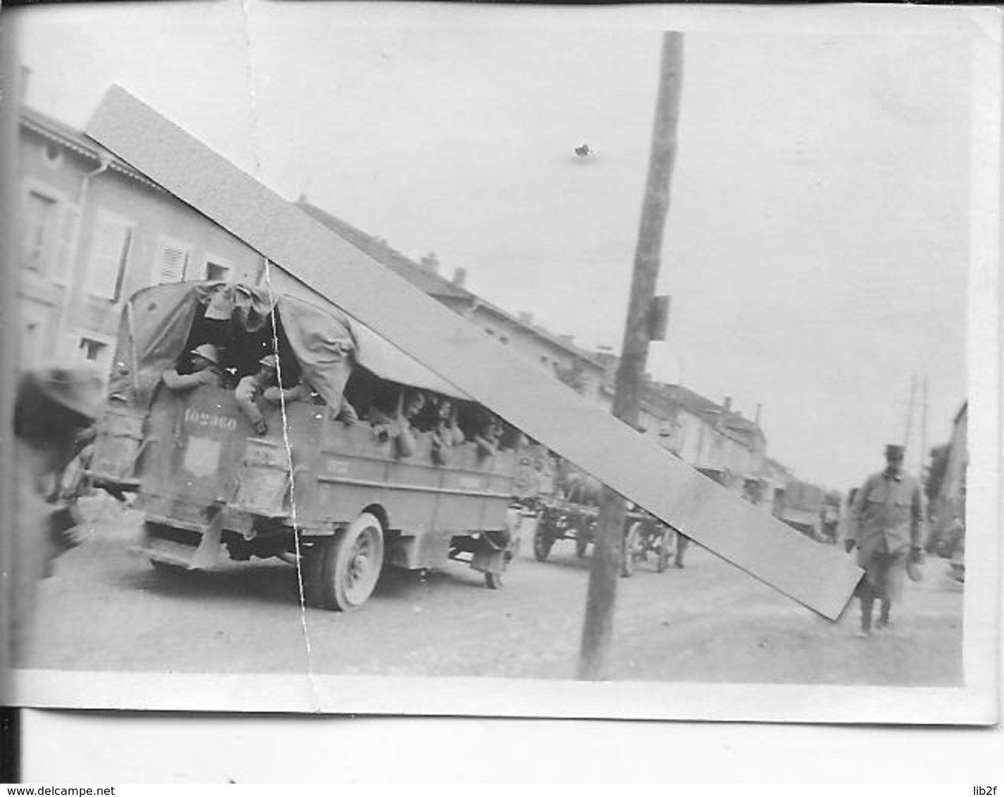 Meuse Souilly Soldat Français Convoi Automobile Pour Verdun Camion 102960 TP38 1 Photo Ww1 1914-1918 - War, Military