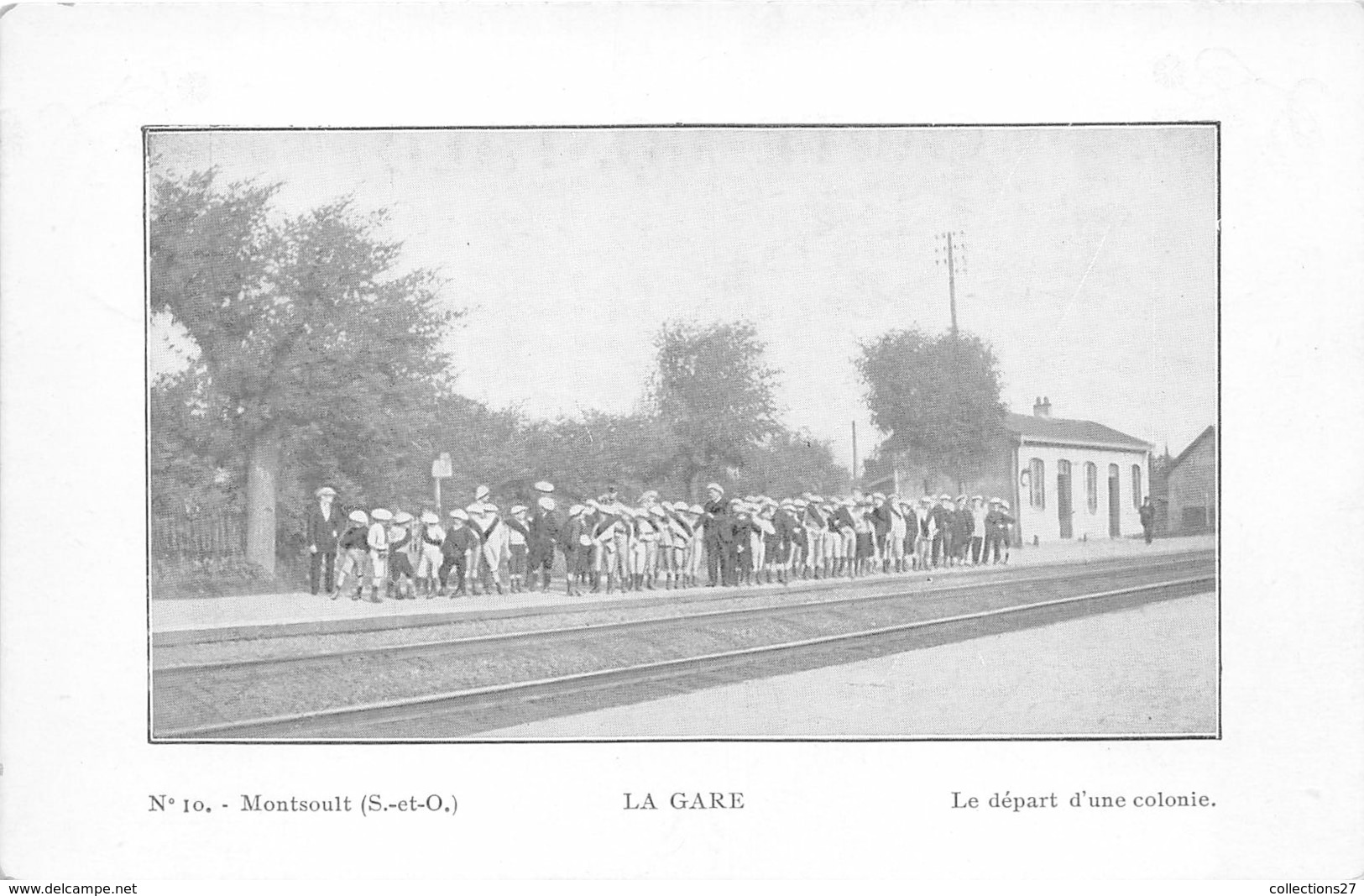 95-MONTSOULT- LA GARE, DEPART D'UNE COLONIE - Montsoult