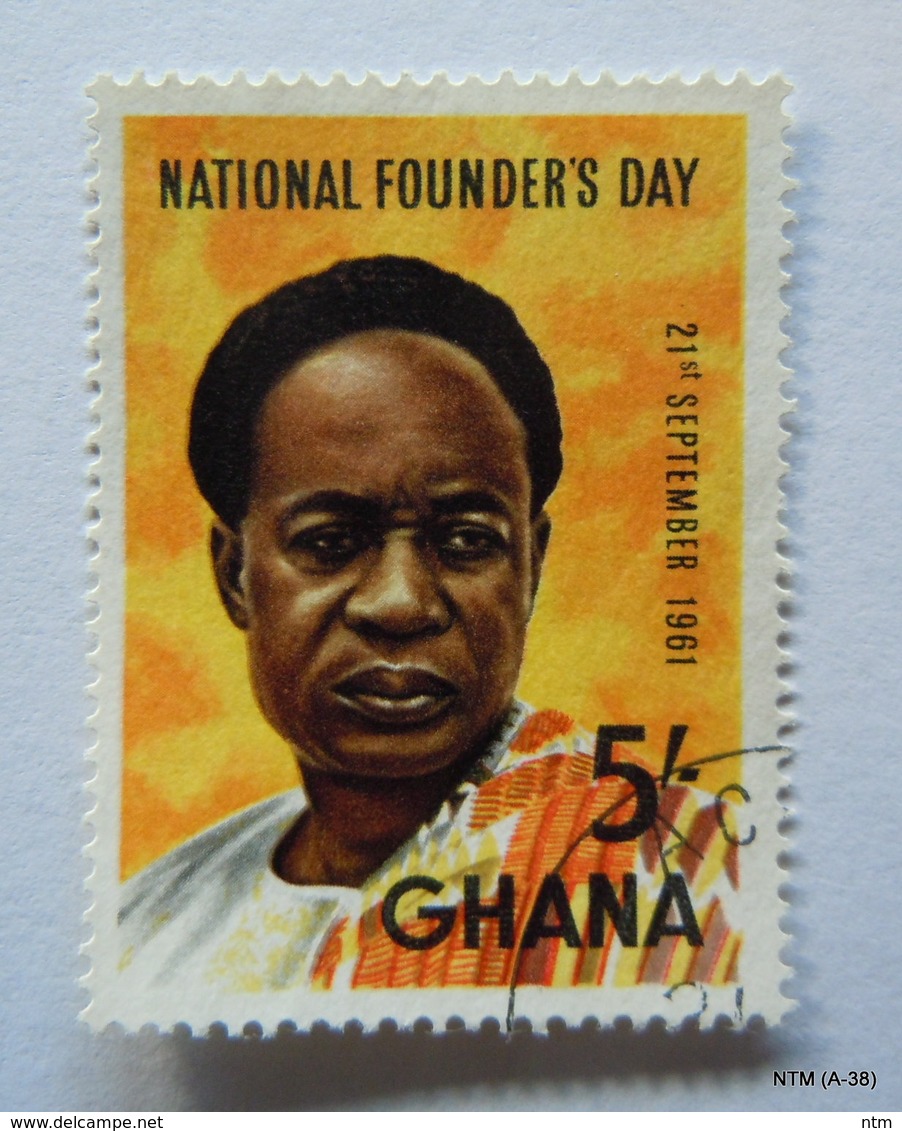 GHANA 1961, National Founder's Day 21st September 1961, 5s (Yellow). SG 270, Used. - Ghana (1957-...)