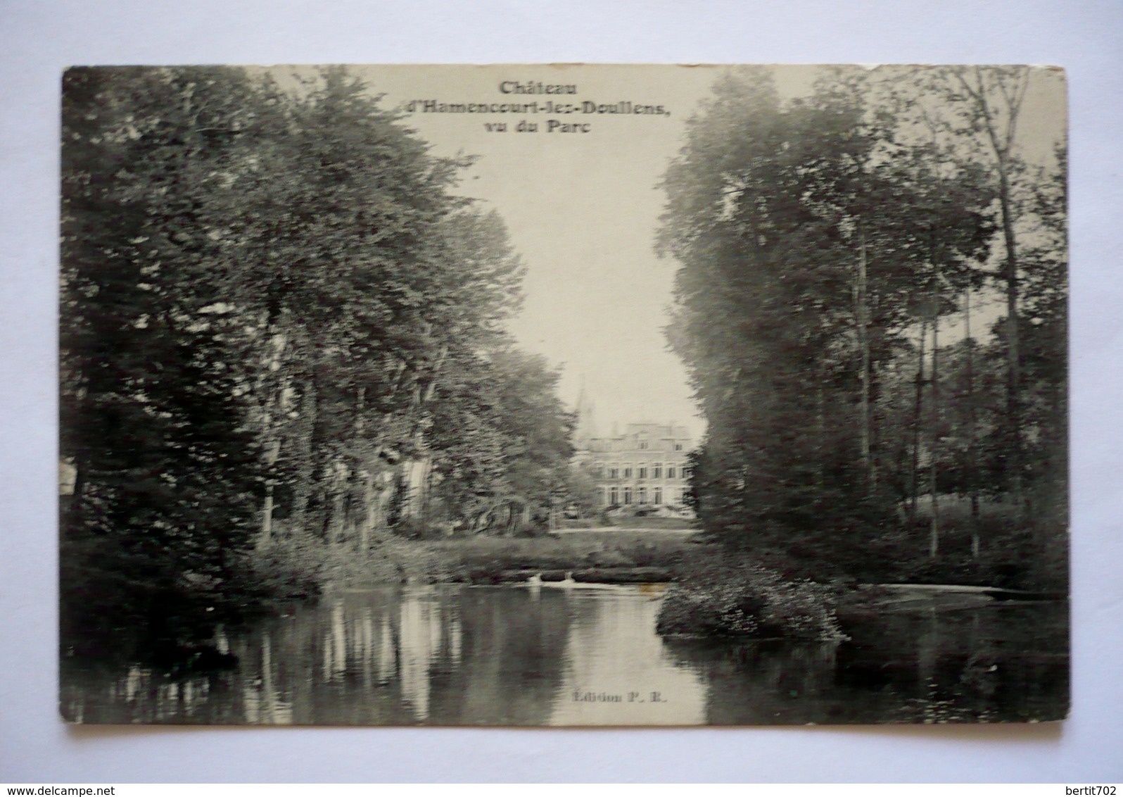 80    -  LE CHATEAU  D'HAMENCOURT LEZ DOULLENS  Vue Du Parc - Autres & Non Classés