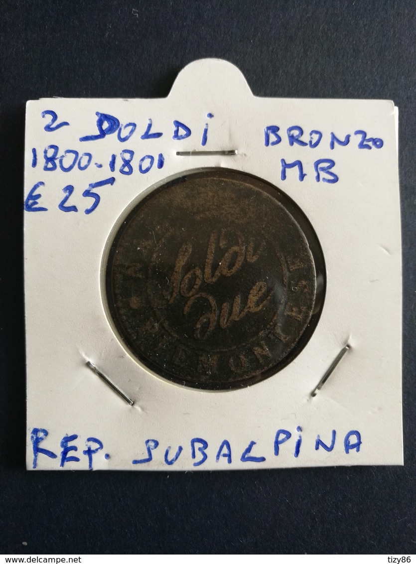 Repubblica Subalpina - 2 Soldi (bronzo) - Sonstige & Ohne Zuordnung
