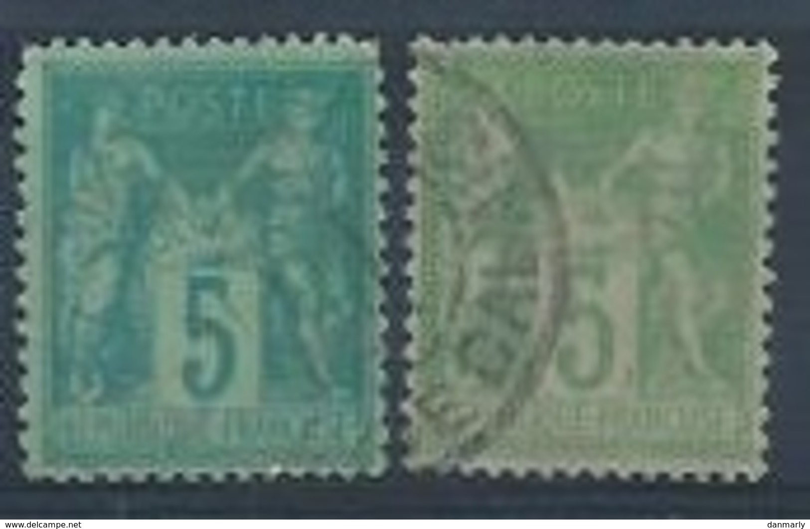 FRANCE : Y&T (o) N° 106 + 106c " Type Sage " - 1876-1898 Sage (Type II)