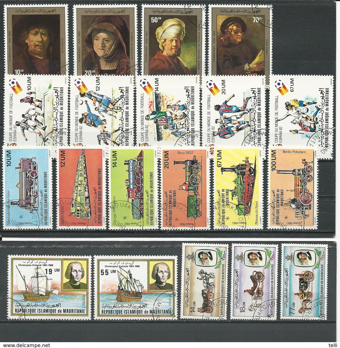 MAURITANIE 5 Séries Complètes Voir Détail (20) O Cote 9,50$ 1980-81 - Mauritanie (1960-...)