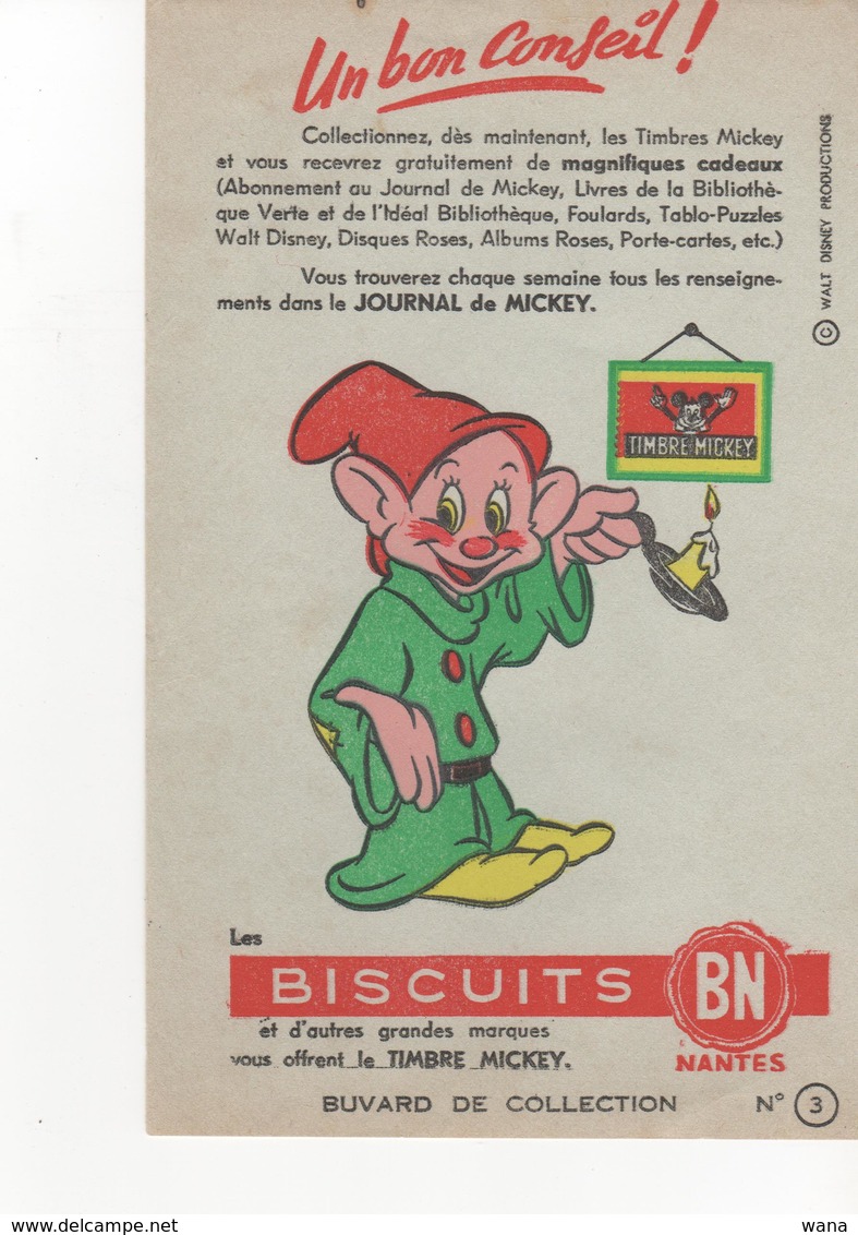 Buvard Journal De Mickey Chicorée Les Biscuits BN  N° 3 - Alimentaire