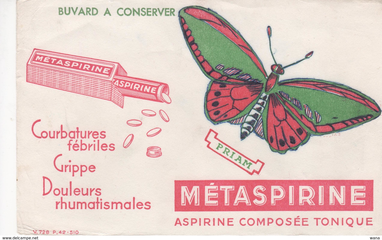 Buvard METASPIRINE PRIAM - Droguerías