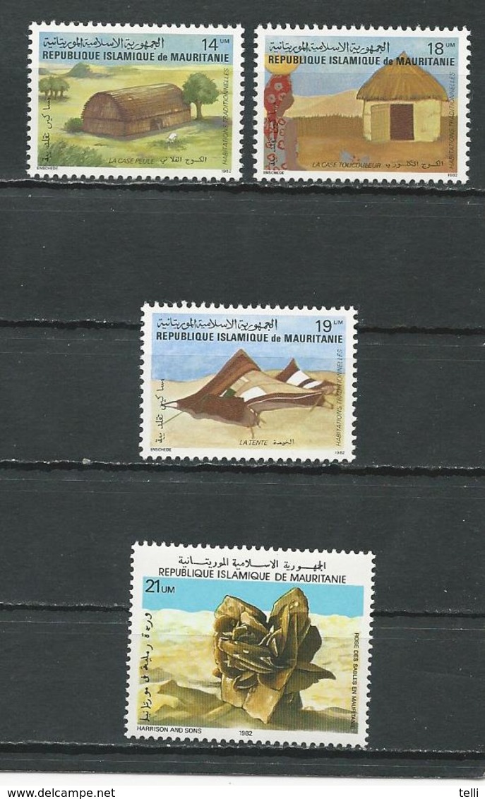 MAURITANIE Scott 534-536, 554 Yvert 510A-510C, 513C (4) ** Cote 9,00$ 1983-4 - Mauritanie (1960-...)