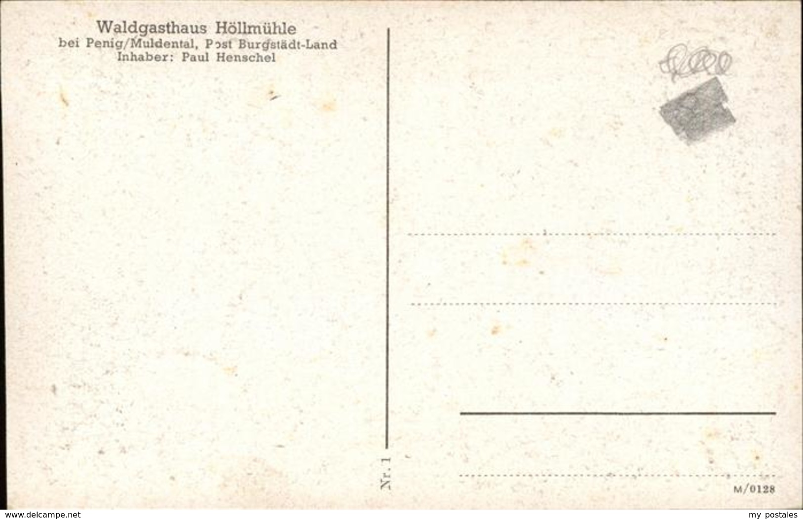 41246086 Chursdorf Penig Waldgasthof Hoellmuehle Muldental Paul Henschel Penig - Penig