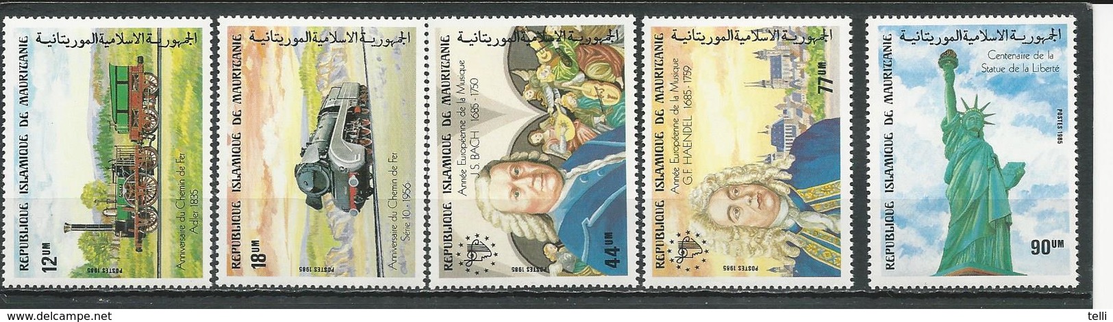 MAURITANIE Scott 580-584 Yvert 565-569 (5) ** Cote 11,20$ 1985 - Mauritanie (1960-...)