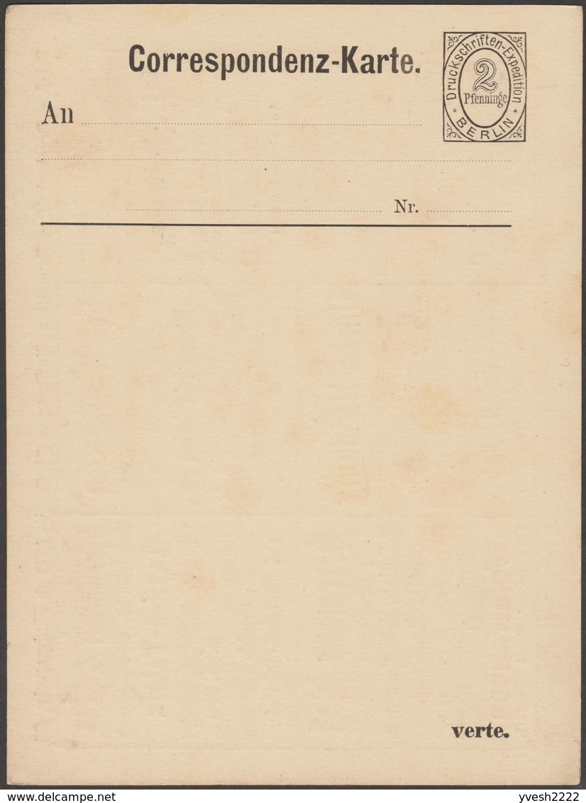 Poste Privée De Berlin 1873. Carte Avec Annonces. Expositions Universelles De Londres 1862, Paris 1867 Et Vienne 1873 - 1862 – Londres (Gran Bretaña)