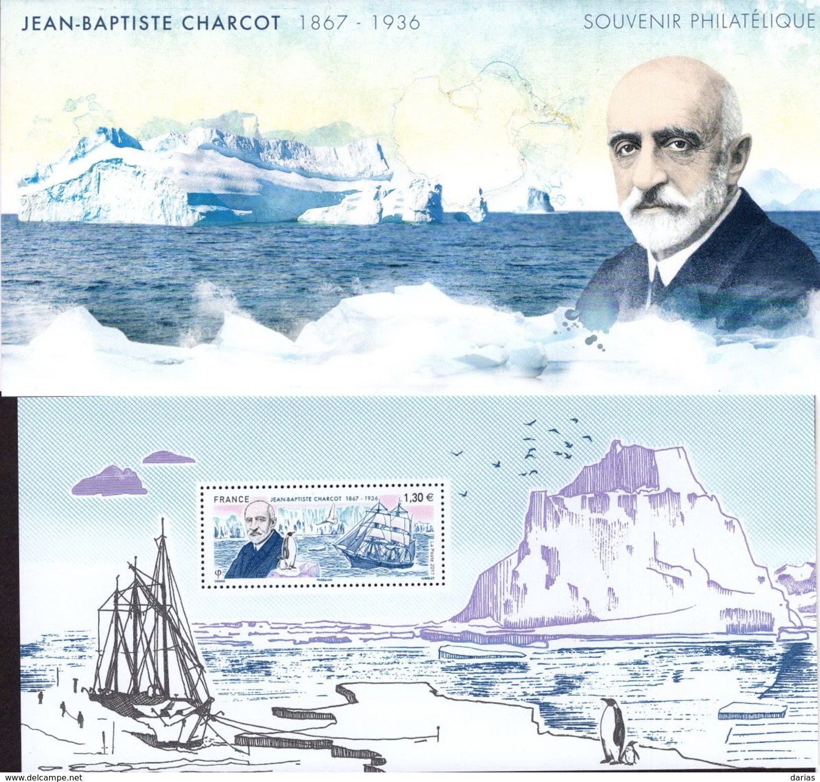 BLOC SOUVENIR PHILATELIQUE N° 133 "JEAN BAPTISTE CHARCOT" Neuf Luxe Sous Blister. - Neufs