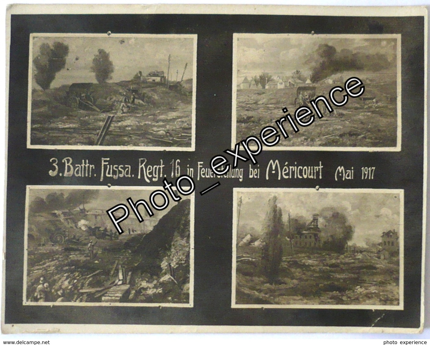 CPA Carte Photo Guerre 14-18 Militaire Régiment Artillerie Allemand German Military WW1 MERICOURT Pas-de-Calais 62 - Sonstige & Ohne Zuordnung