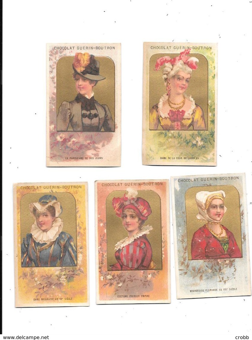 10721 - Lot De 5 Chromos GUERIN BOUTRON, Série Femmes, - Guérin-Boutron