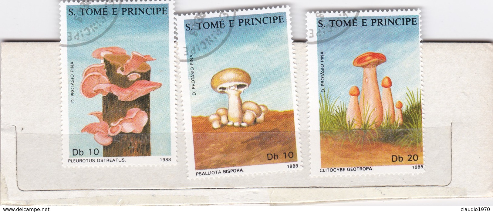 5 FRANCOBOLLI DELLA REPUBBLICA  S. TOME' E PRINCIPE - FUNGHI - Sao Tomé E Principe